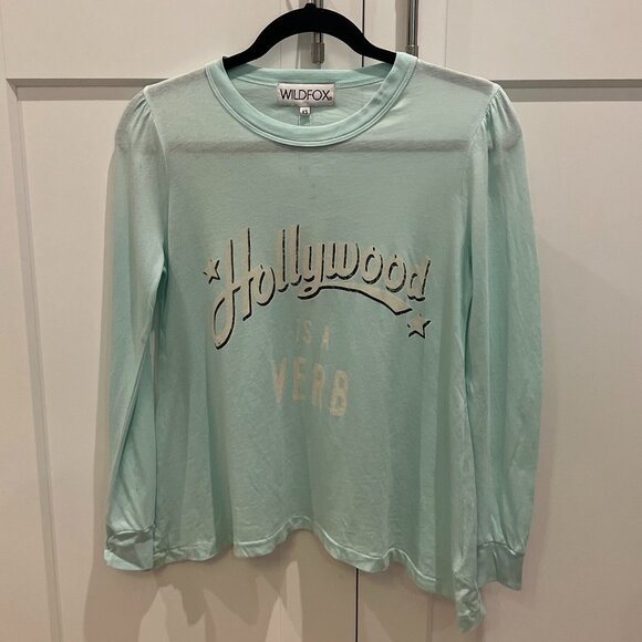 NWT WILDFOX ‘Hollywood Is A Verb’ Long Sleeve Tee - Picture 5 of 6